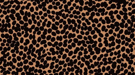  a leopard print pattern with black spots on a brown background.  generative ai