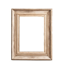 mockup wooden frame isolated on a transparent background