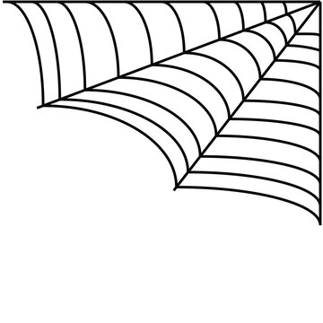 Corner Spider Web Vector Illustration Image