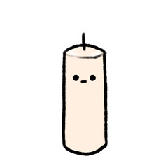 Cute Candle Doodle Halloween element, signs and symbols decorative , Hand drawn in doodle style.