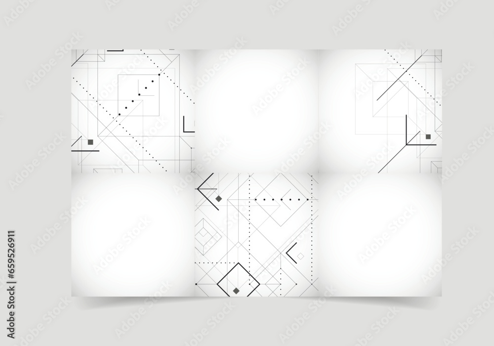 Fototapete abstract background with lines and dotted. dynamic modern design for technology science