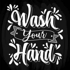 lettering poster wash your hand