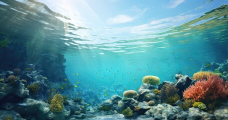 coral reef in the sea