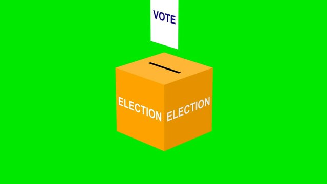 Animated voting election box icon.