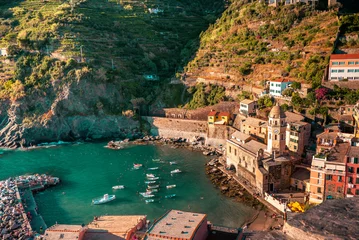 Cercles muraux Plage de Positano, côte amalfitaine, Italie Vernazza Cinque Terre 