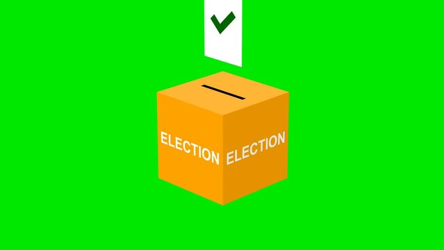 Animated election box and voting icon.