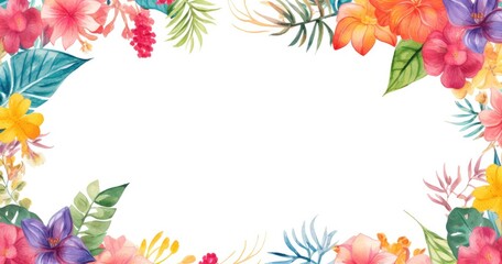 Fototapeta na wymiar frame made of colorful flowers