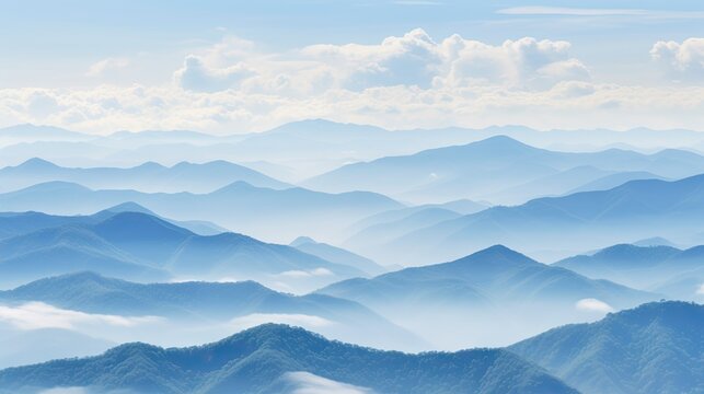  a view of a mountain range from the air with clouds in the sky.  generative ai