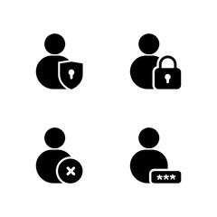 Security people icon set.