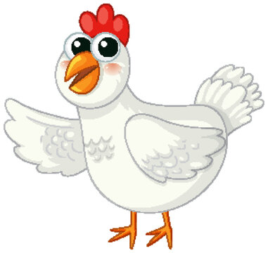 Adorable Cartoon Chicken Character Illustration