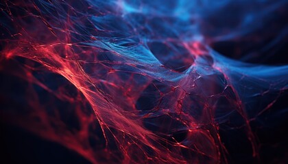 Photo of a colorful abstract background with contrasting red, blue, and black elements