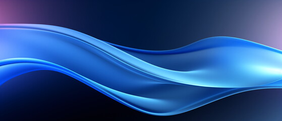 Obraz premium abstract futuristic background with blue, cyan glowing neon moving high speed wave lines lights. Blue simple curve light effect wallpaper, Generative ai