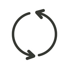 black sync rotate icon vector illustration