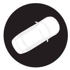 Top view of car vector icon