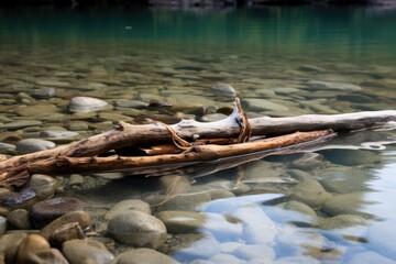 driftwood as a makeshift boat paddle