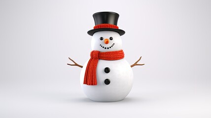 a snowman holding a blank signboard against a white backdrop. an ideal canvas for adding custom messages, whether they are holiday greetings, event announcements, or promotional text.