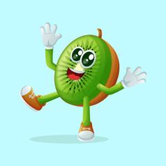 kiwi character smiling with a happy expression
