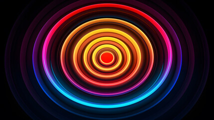 Obraz premium Abstract colorful background with circles, illustration Futuristic technology style, ai generated
