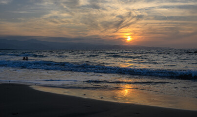 Obraz premium beach on the Mediterranean coast autumn 2023 42
