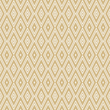 Abstract rhombuses geometric seamless pattern. Golden vector background with lines, linear diamonds. Simple plaid ornament. Elegant gold graphic texture. Retro vintage style repeated luxury design
