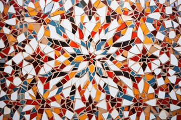 ceramic mosaic floor with colourful designs