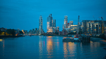 Fototapeta na wymiar Cityscape of London at evening, United Kingdom