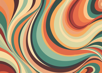 Retro background with colorful stripes.