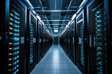 data center rows of servers protected by multi-factor authentication