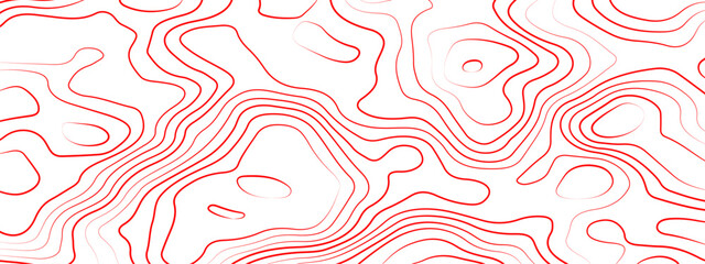 Abstract colorful wavy topographic map and curved lines background. Abstract geographic wave grid line map. Abstract topography relief. vector illustration.