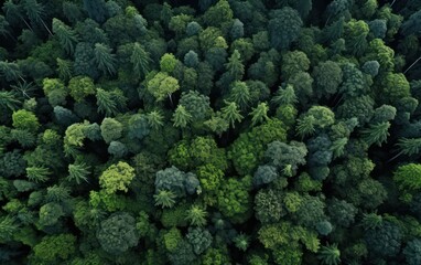 Forest and tree landscape texture abstract background, Aerial top view forest