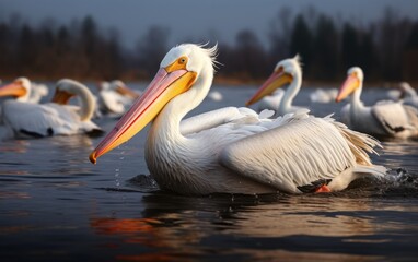 Great White Pelican, Pelecanus onocrotalus