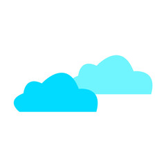 blue sky, clouds. Cloud icon, cloud shape. Set of different clouds. Collection of cloud icon, shape, label, symbol. Graphic element vector