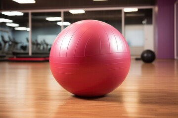 inflatable fitness ball in the middle of a gym studio