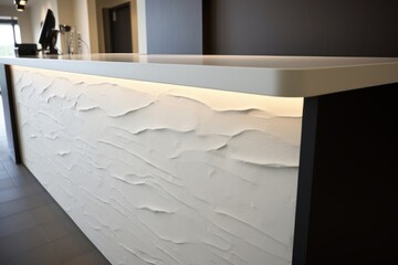 reception desk surface made of artificial stone