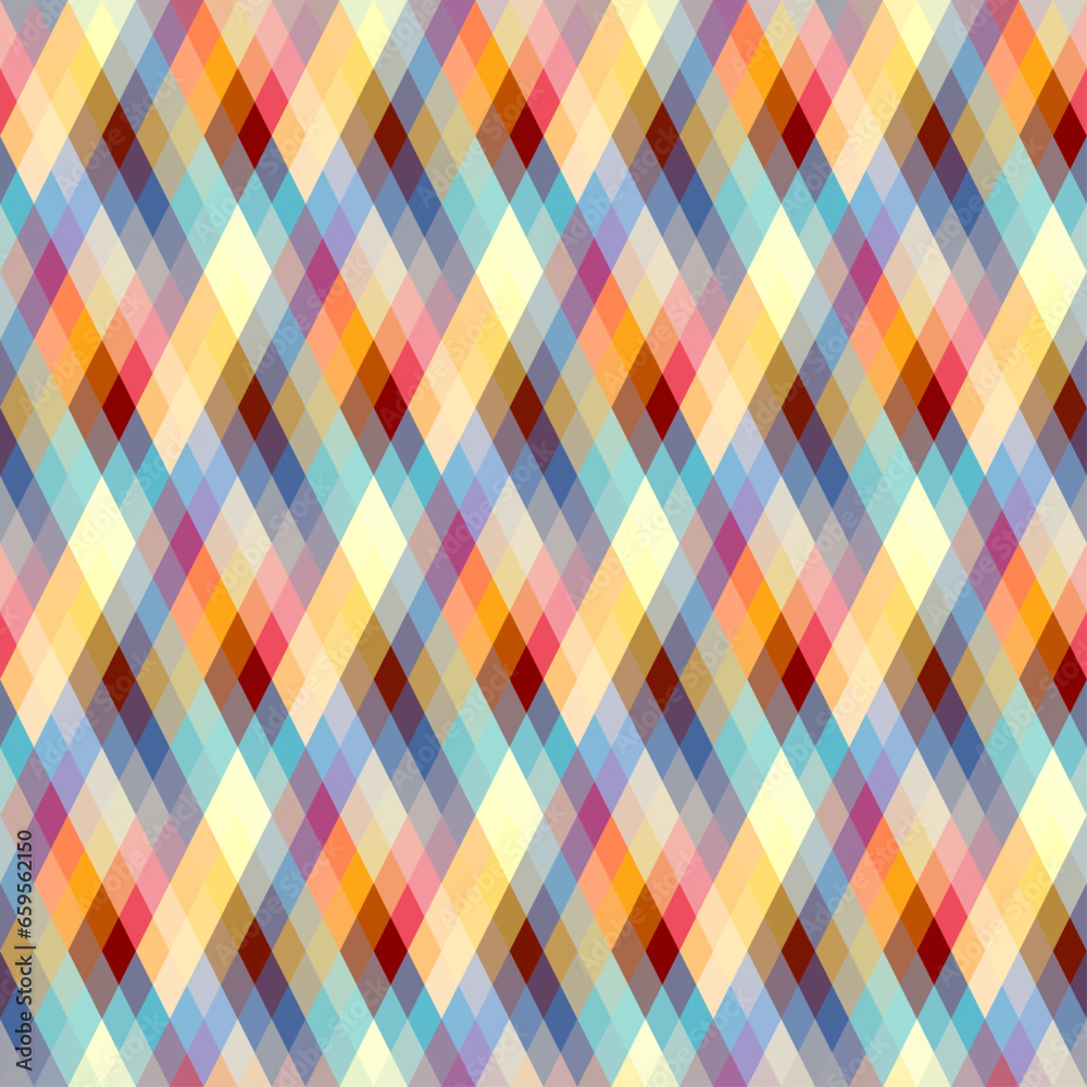 Poster Argyle seamless vector pattern background. Pattern of a rhombuses.