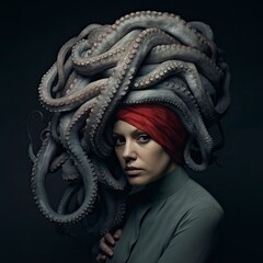 portrait of a woman with a mask