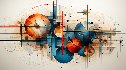 Abstract geometric illustration of human life