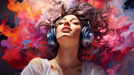 Abstract illustration of sound musical noise.