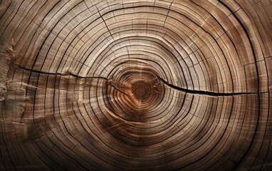 Stump of tree felled - section of the trunk with annual rings