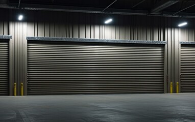 Roller door or roller shutter. Also called security door or security shutter with automatic system