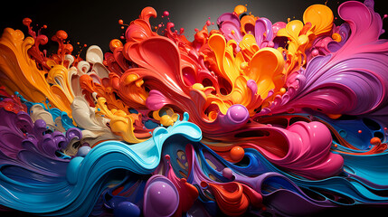 Abstract illustration of explosive love human feelings.