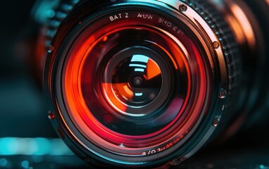 Video camera lens - obrazy, fototapety, plakaty