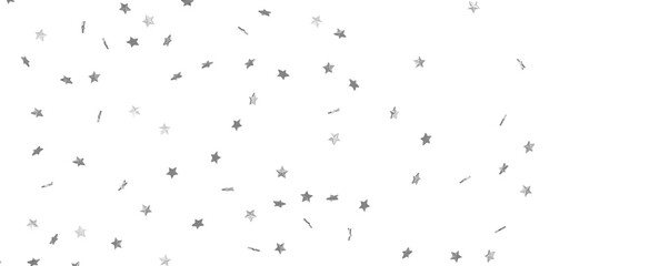 Seamless pattern with small silver stars on white background.