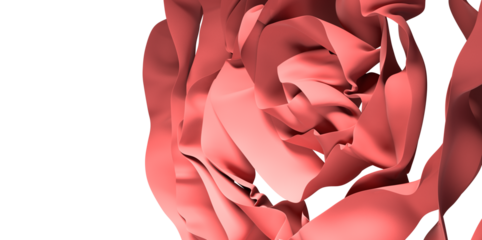 Smooth elegant red cloth on transparent background
