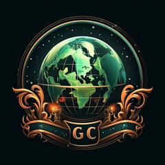 background with globe and space for text