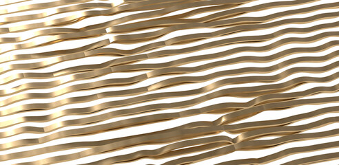 Luminous Fabric: Abstract 3D Gold Cloth Illustration for Radiant Visuals