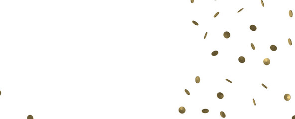 Golden Bliss: Exquisite 3D Illustration of Blissful Gold Confetti