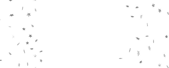 Silver stars border 3d