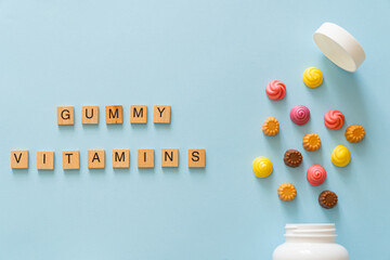 Gummy vitamins concept - chewy vitamin alternative for kids
