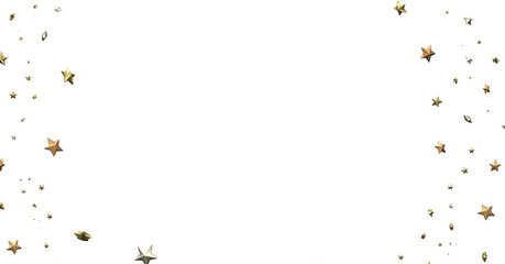 Dazzling Delight: Witness the Brilliance of a 3D Gold Stars Downpour